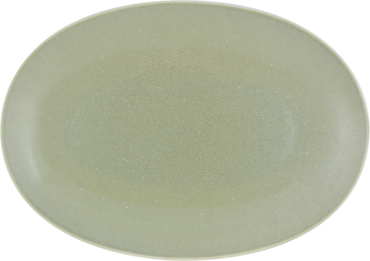 Platter oval coupe matcha 32x24cm