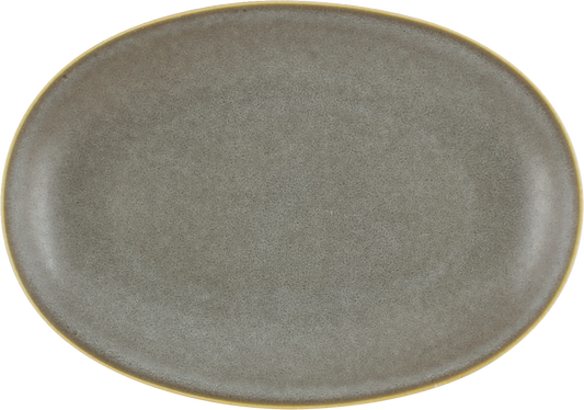 Platter oval coupe smoke 32x24cm