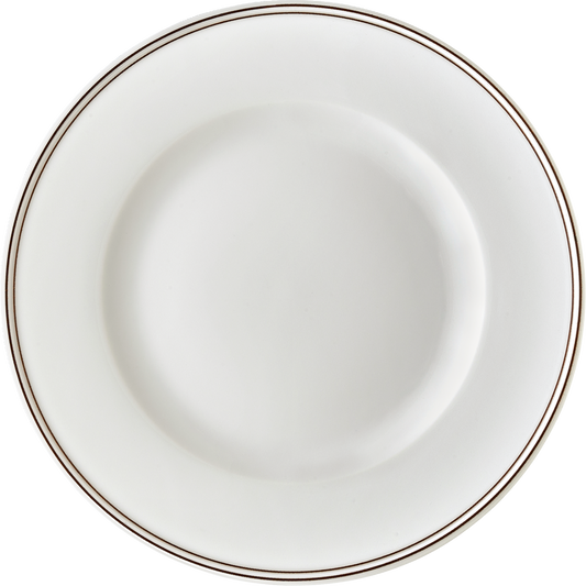 Plate flat round with rim 15cm