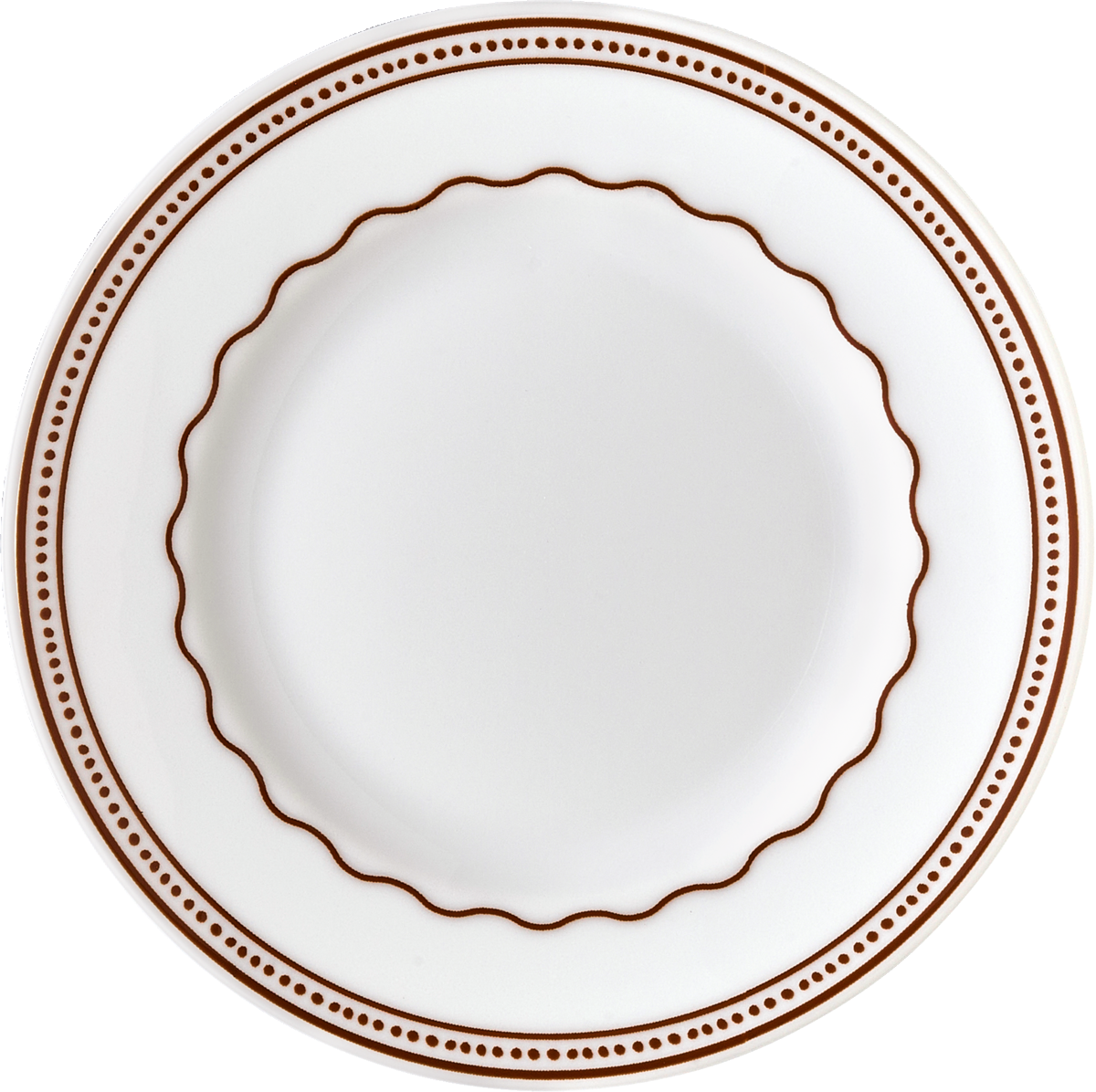 Plate flat round with rim 15cm