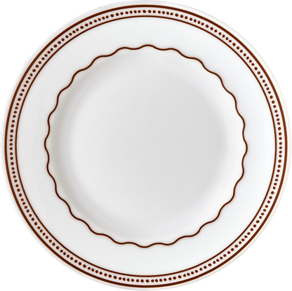 Plate flat round with rim 15cm