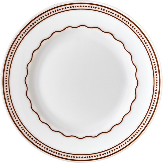 Plate flat round with rim 15cm