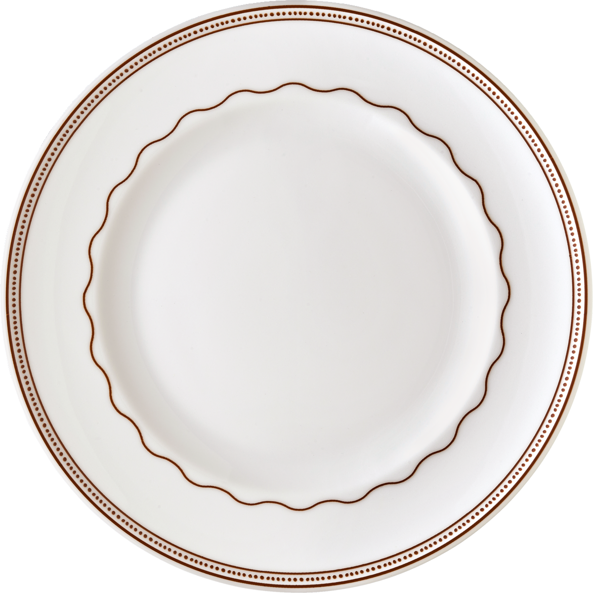 Plate flat round with rim 21cm