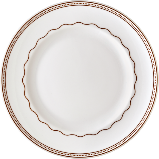 Plate flat round with rim 21cm