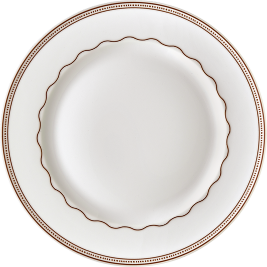 Plate flat round with rim 28cm