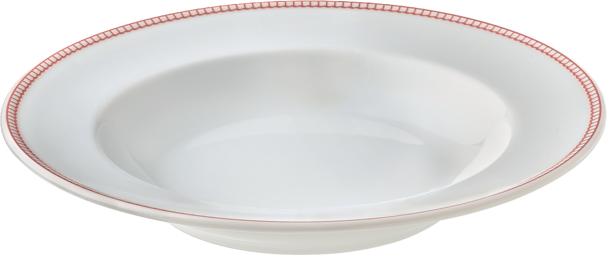 Plate deep round with rim 23cm