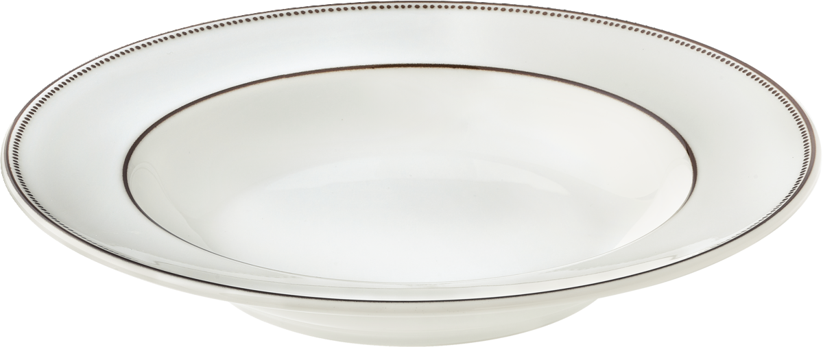 Plate deep round with rim 23cm