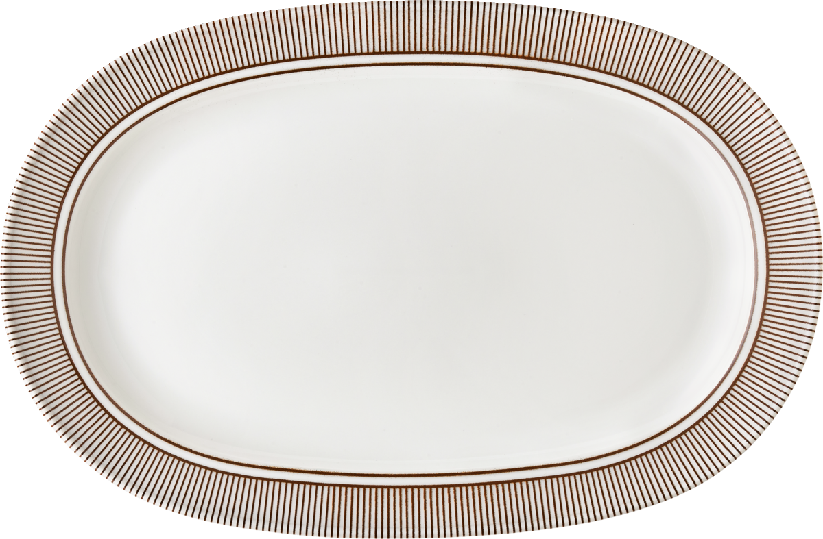 Platter oval with rim 33x23cm