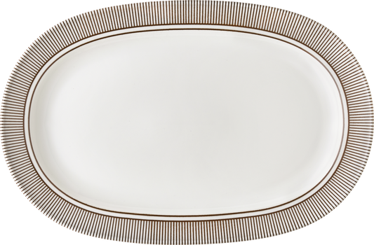 Platter oval with rim 38x26cm