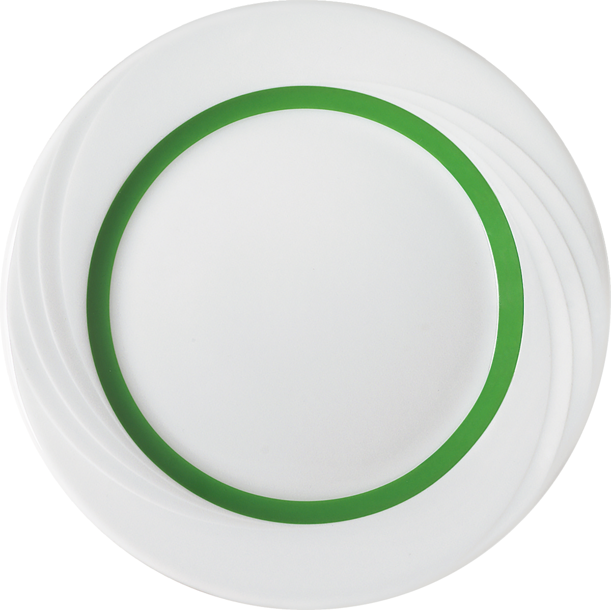 Plate flat round with rim embossed 25cm
