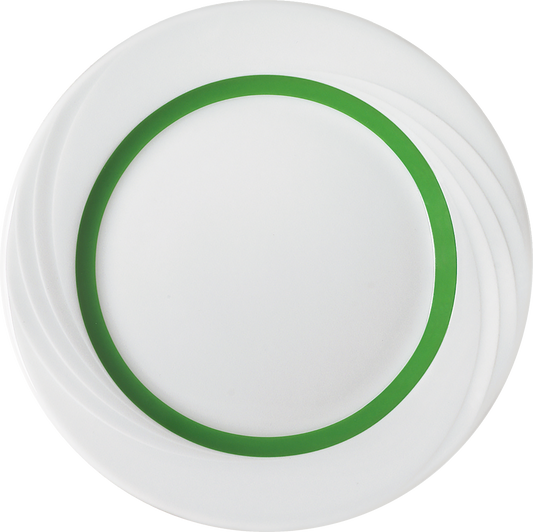 Plate flat round with rim embossed 25cm