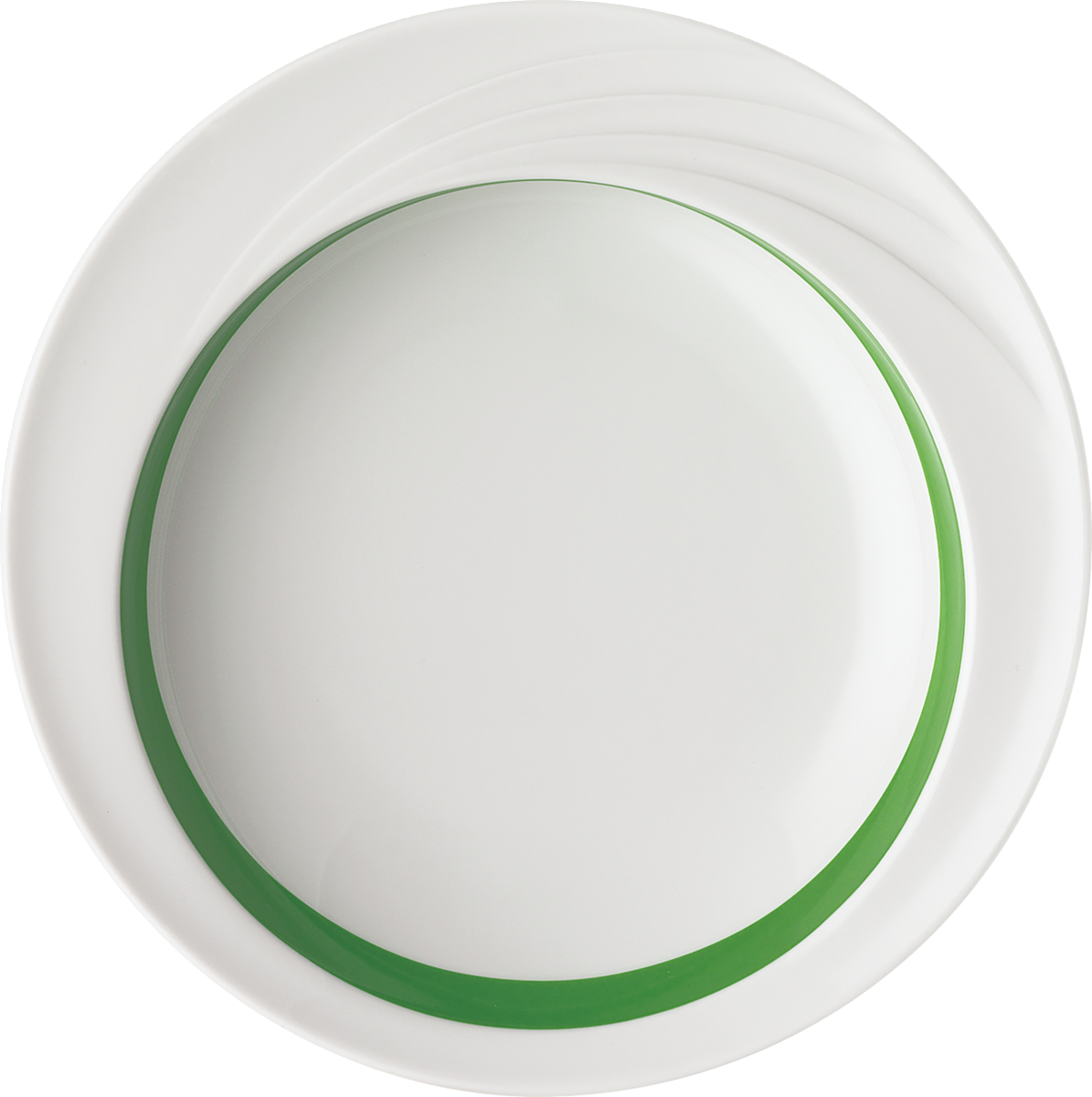 Plate comfort deep round with rim embossed 23cm