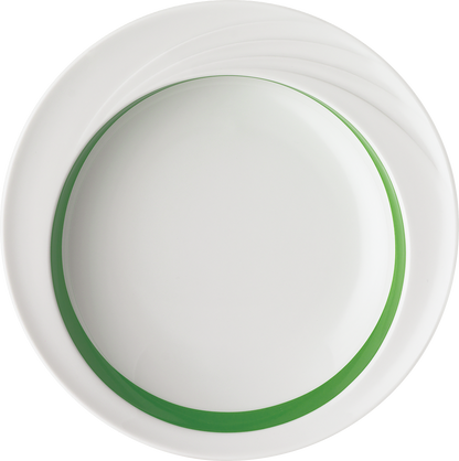 Plate comfort deep round with rim embossed 23cm