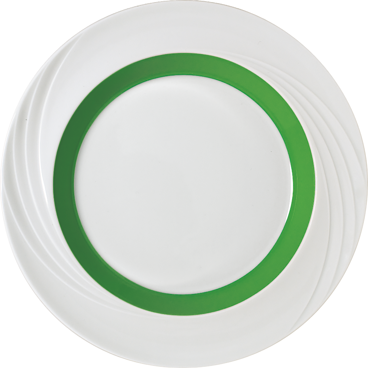 Plate flat round with rim embossed 24cm
