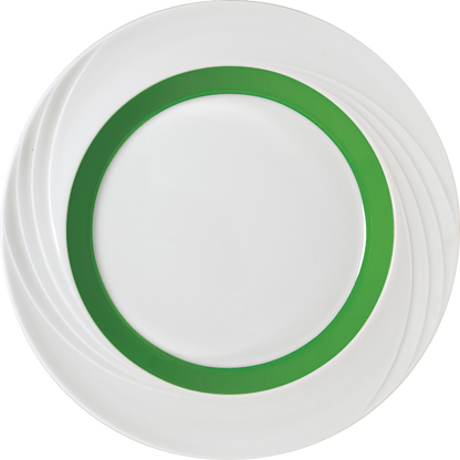 Plate flat round with rim embossed 24cm