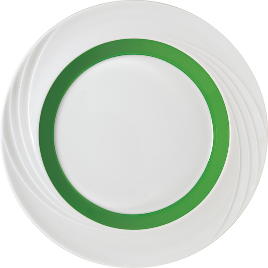 Plate flat round with rim embossed 24cm