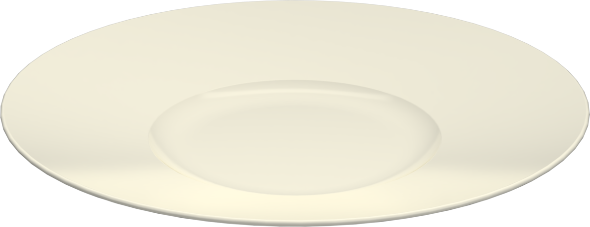 Plate flat round wide rim 31cm