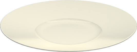 Plate flat round wide rim 31cm