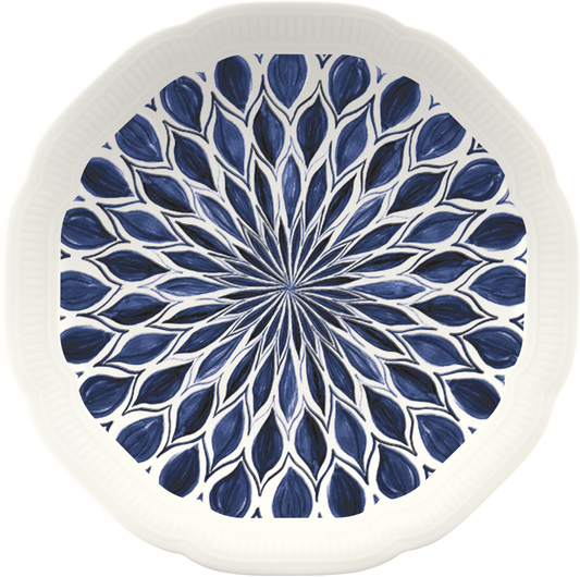 Plate flat round coupe embossed 16cm