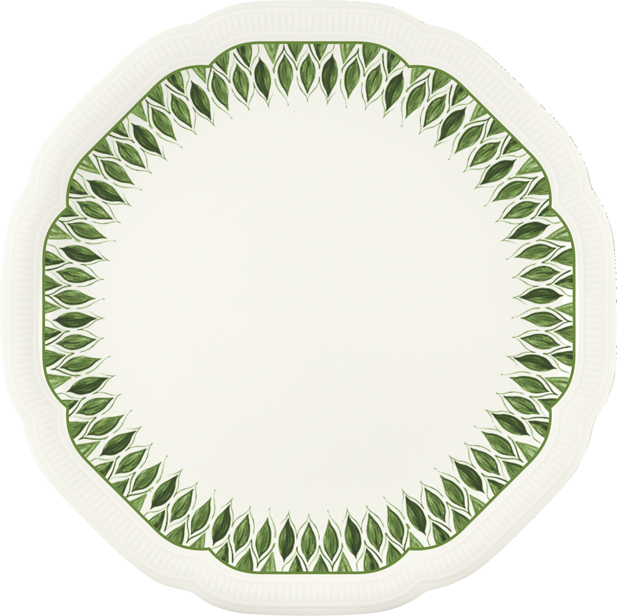 Plate flat round coupe embossed 23cm