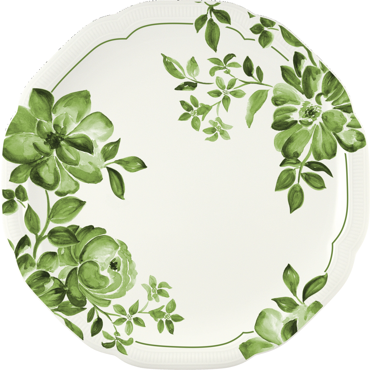 Plate flat round coupe embossed 26cm
