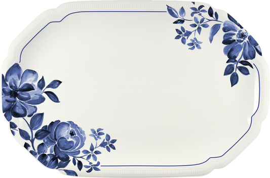 Platter oval coupe embossed 36x24cm