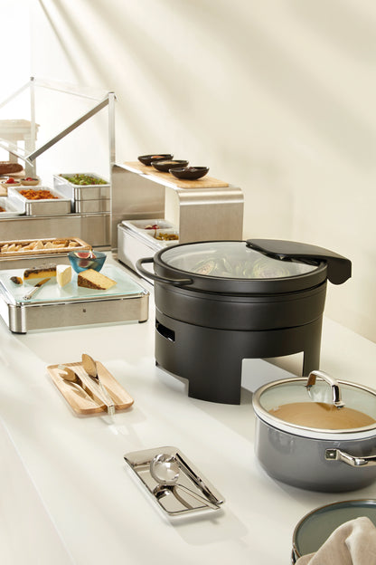 Chafing Dish round Basic HOT & FRESH Macadamia