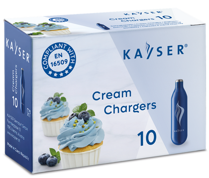 Creamer Chargers, blue, 10/box, Swedish text