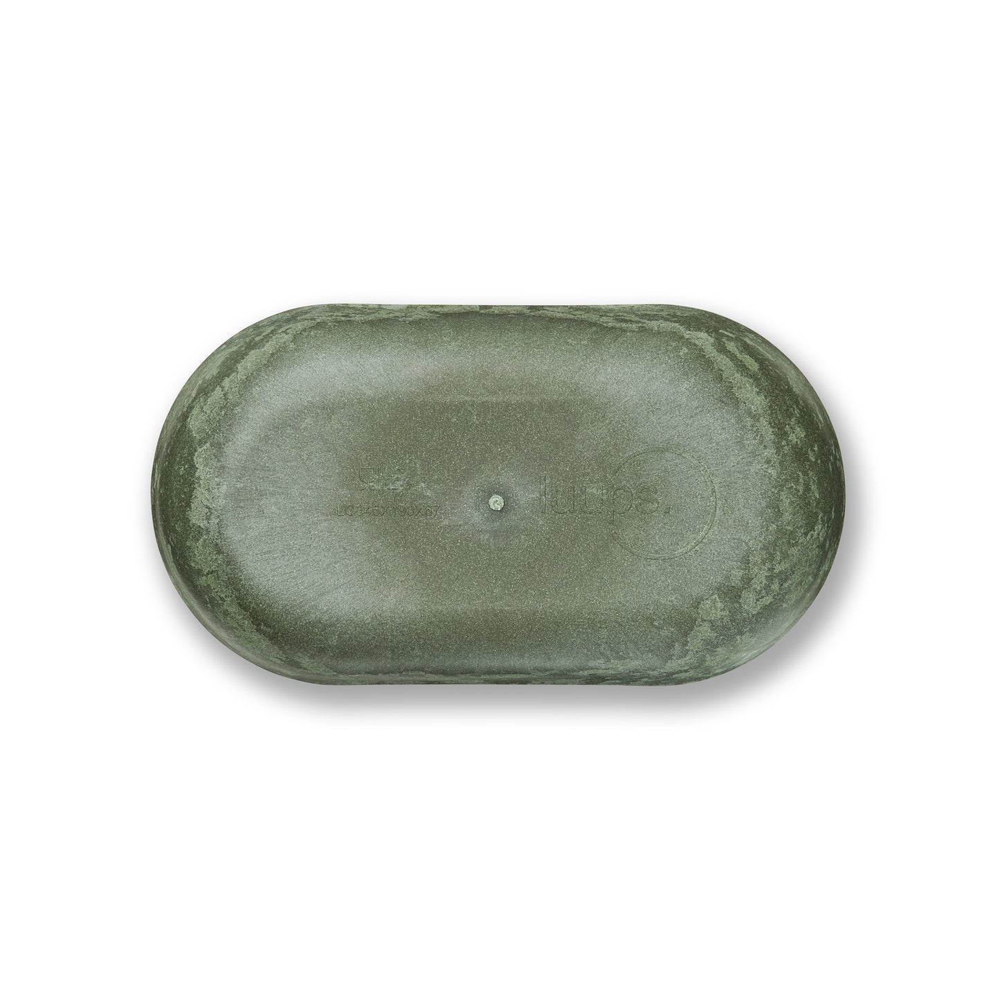 Platter oval 35cm green