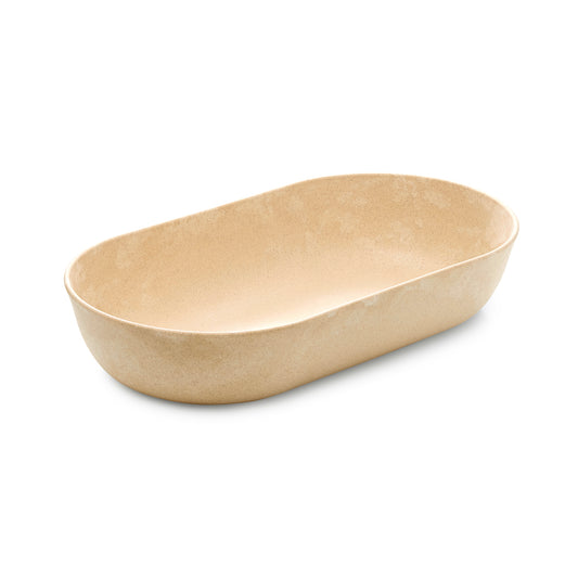 Platter oval 35cm sand