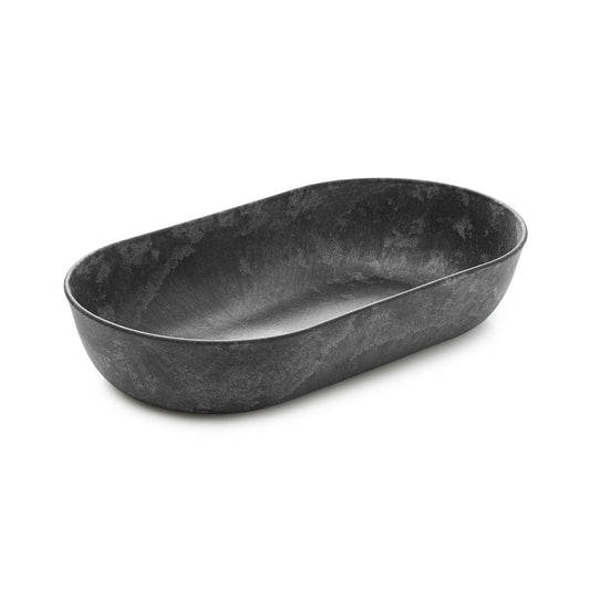 Platter oval 35cm black