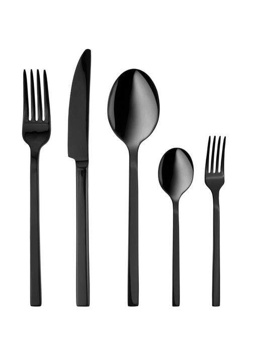 French sauce spoon PROFILE PVD black 182 mm