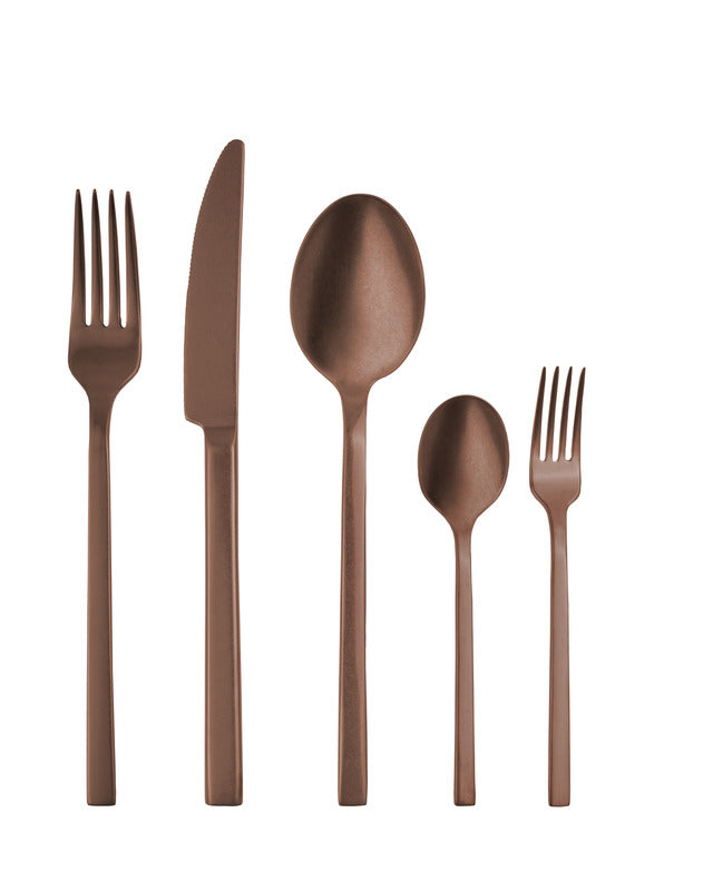 Combi. Spoon-Fork PROFILE PVD copper mare