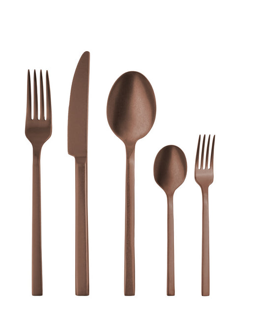 Combi. Spoon-Fork PROFILE PVD copper mare