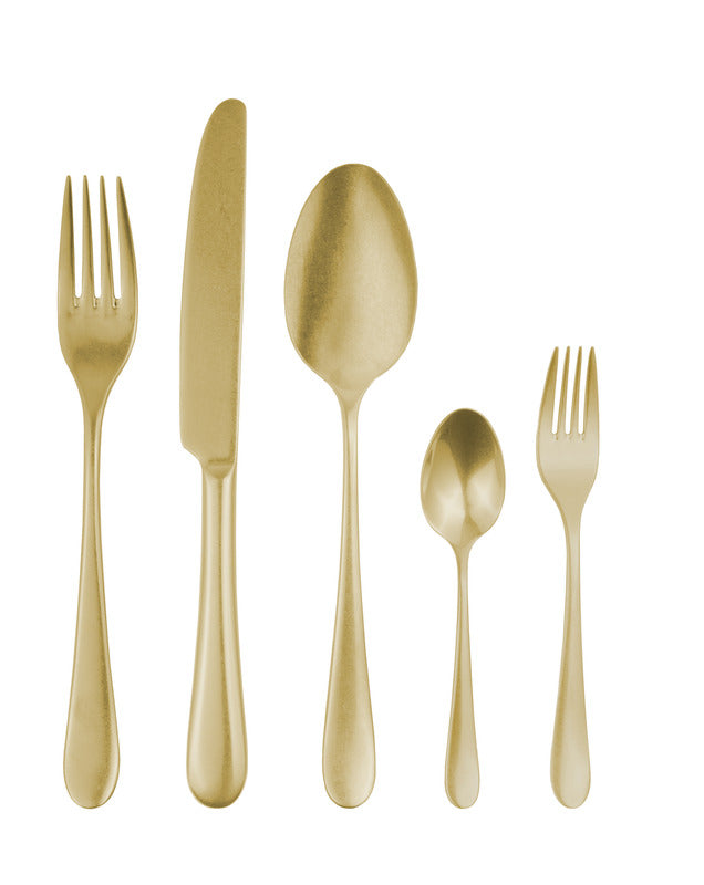 Table spoon SIGNUM PVD pale gold stonewashed 212mm