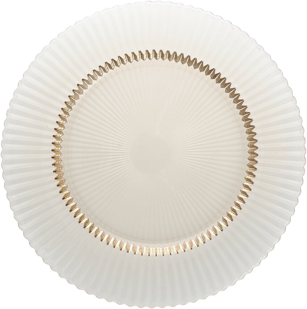 ARCHIE Glass Plate flat 21,5cm ginger gold