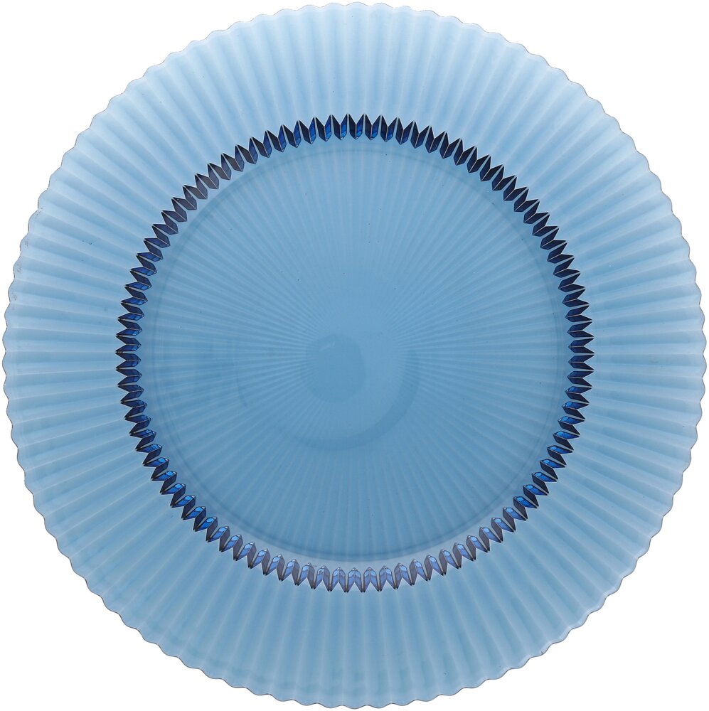 ARCHIE Glass Plate flat 21,5cm cornflower