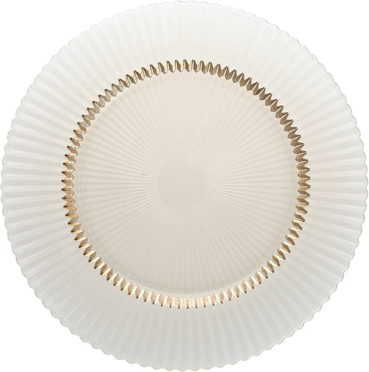ARCHIE Glass Plate flat 32,5cm ginger gold