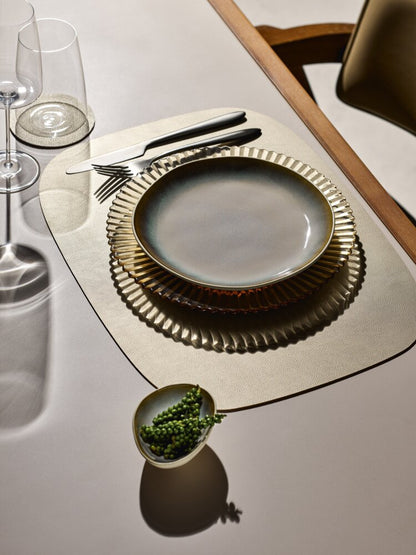 ARCHIE Glass Plate flat 27cm ginger gold