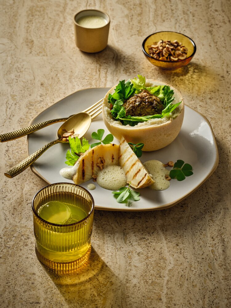 Dipping dish 9cm amber