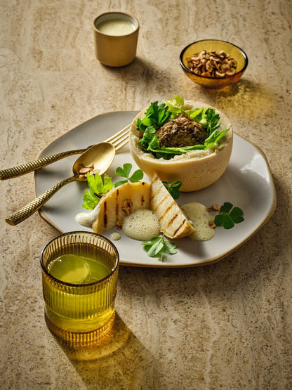 Dipping dish 9cm amber