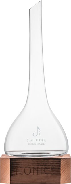 ICONICS Decanter - handmade with wooden base  75,0cl