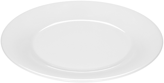 Plate flat round with rim 23cm