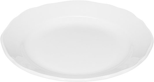 Plate flat round with rim 15cm
