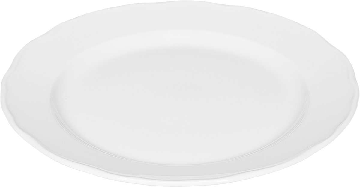 Plate flat round with rim 25cm