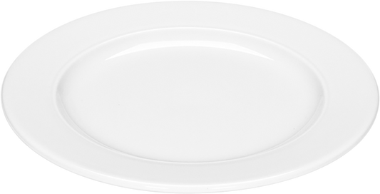 Plate flat round with rim 20cm