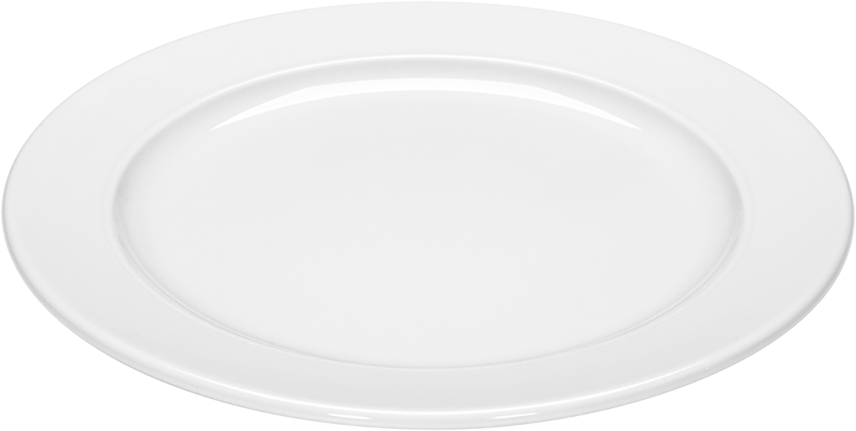 Plate flat round with rim 23cm