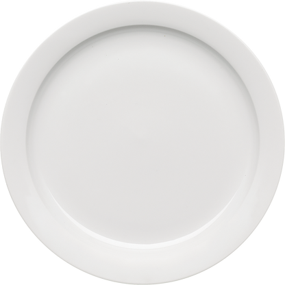 Plate flat round with rim plain bottom 25cm