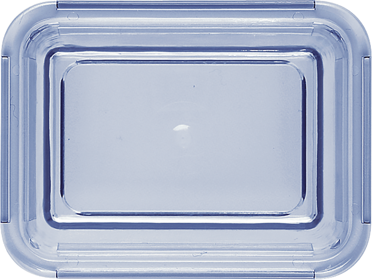 Plastic cover lucent-blue high 14x10cm
