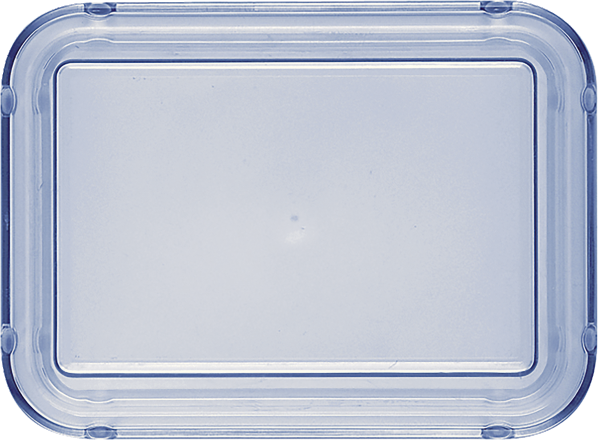 Plastic cover lucent-blue high 18x13cm